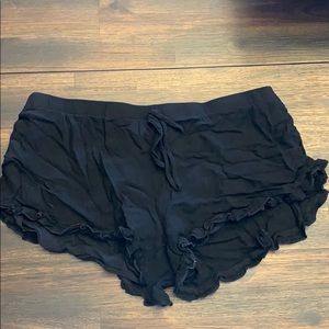 Black Ruffle Shorts
